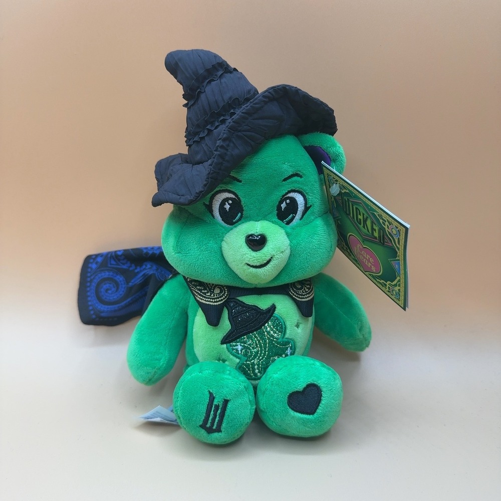 Care Bears Elphaba Plush Stuffed Animal Green Witch Hat New